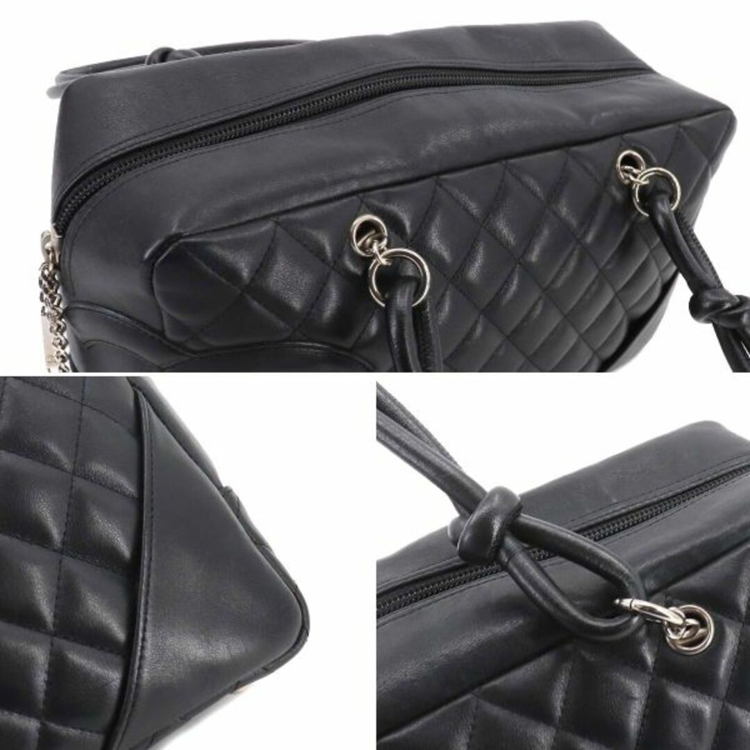 シャネル CHANEL カンボンライン ボーリング ショルダー バッグ レザー ブラック A25171 VLP 90186398