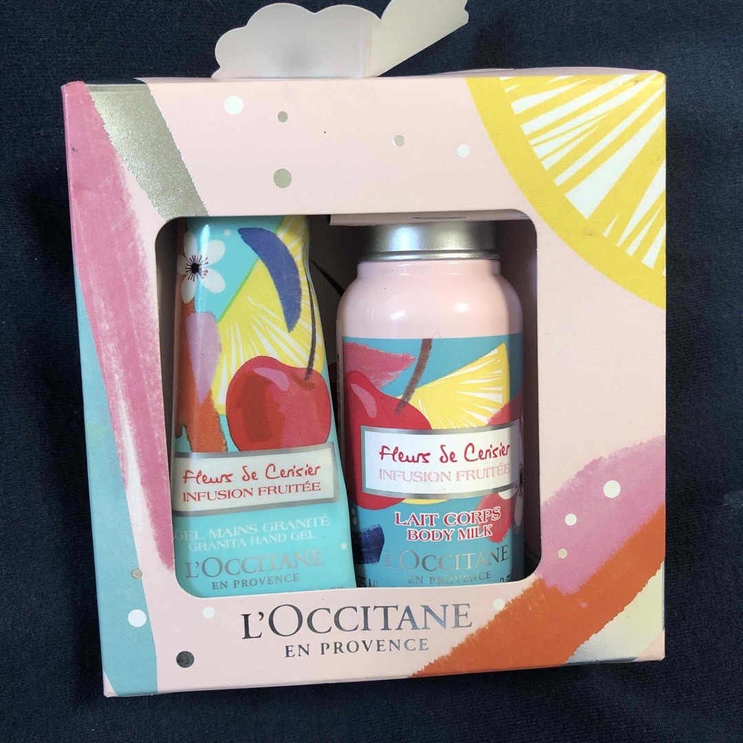 L'OCCITANE(ロクシタン)のチェリーライムプチギフト　ハンドクリーム&ボディーミルク コスメ/美容のボディケア(ハンドクリーム)の商品写真
