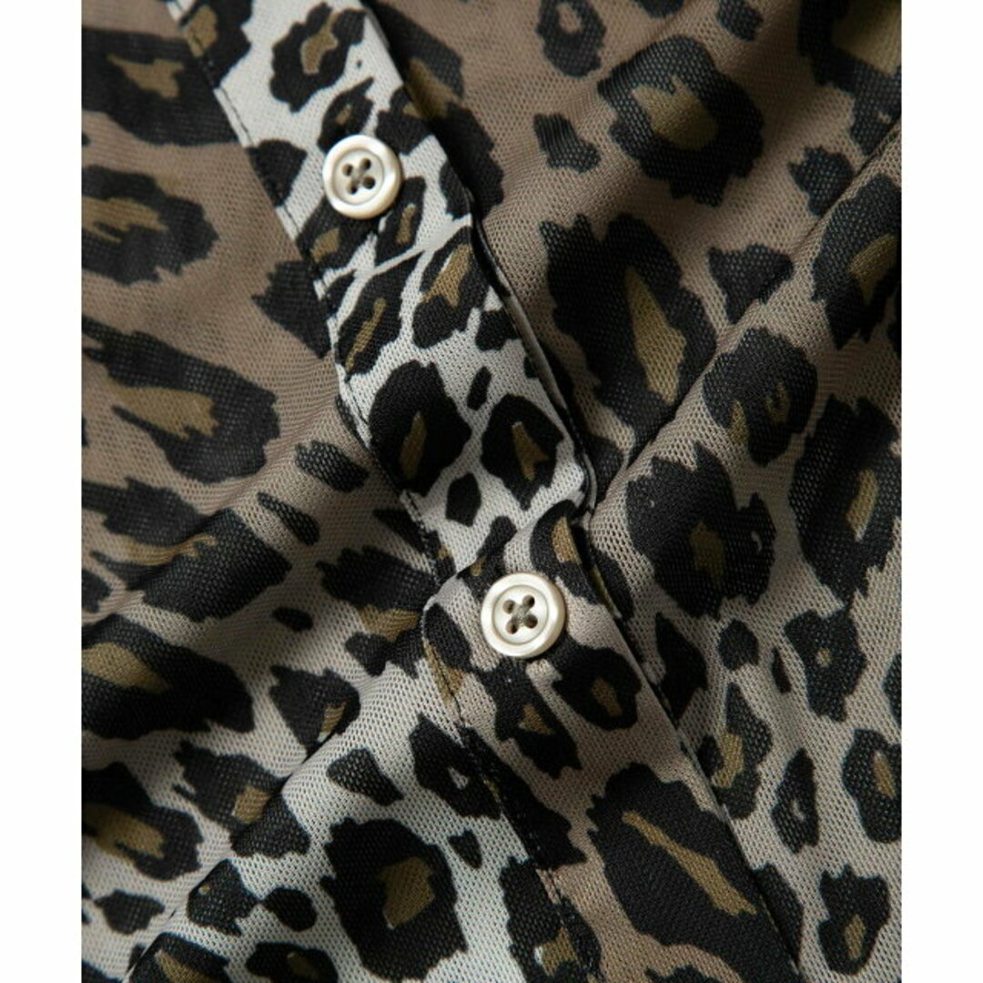 Saturdays NYC(サタデーズニューヨークシティ)の【ブラック（01）】Gabriella Sound Leopard Long Sleeve Shirt レディースのトップス(シャツ/ブラウス(長袖/七分))の商品写真