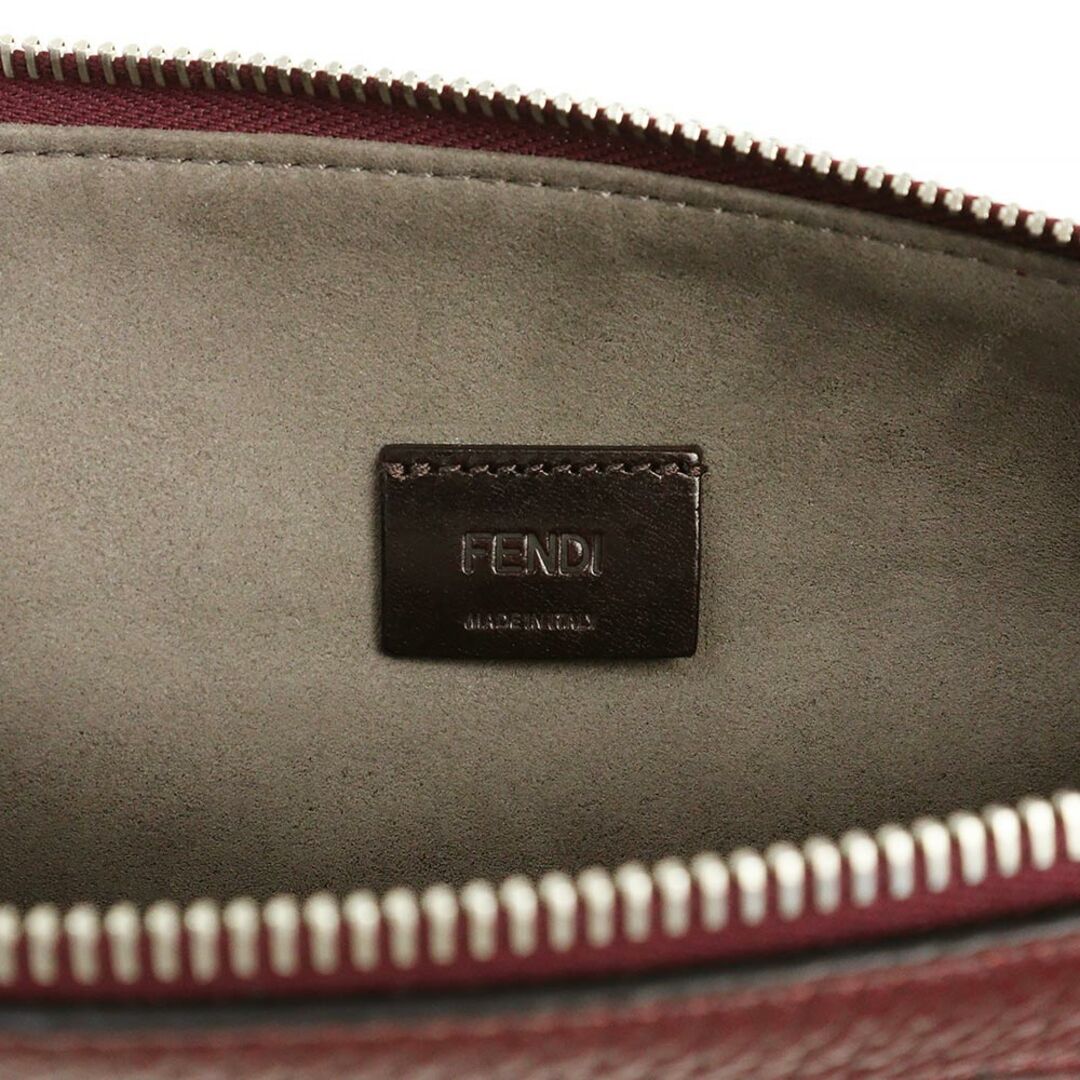 FENDI(フェンディ)のフェンディ フラットポーチ クラッチバッグ セカンドバッグ ローマンレザー ボルドー 7N0078 シルバー金具 FENDI  電話イラスト（新品・未使用品） レディースのバッグ(クラッチバッグ)の商品写真