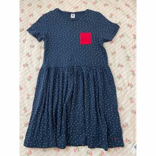 プチバトー(PETIT BATEAU)の未使用　プチバトー　ハートドット　ワンピース　152cm(ワンピース)