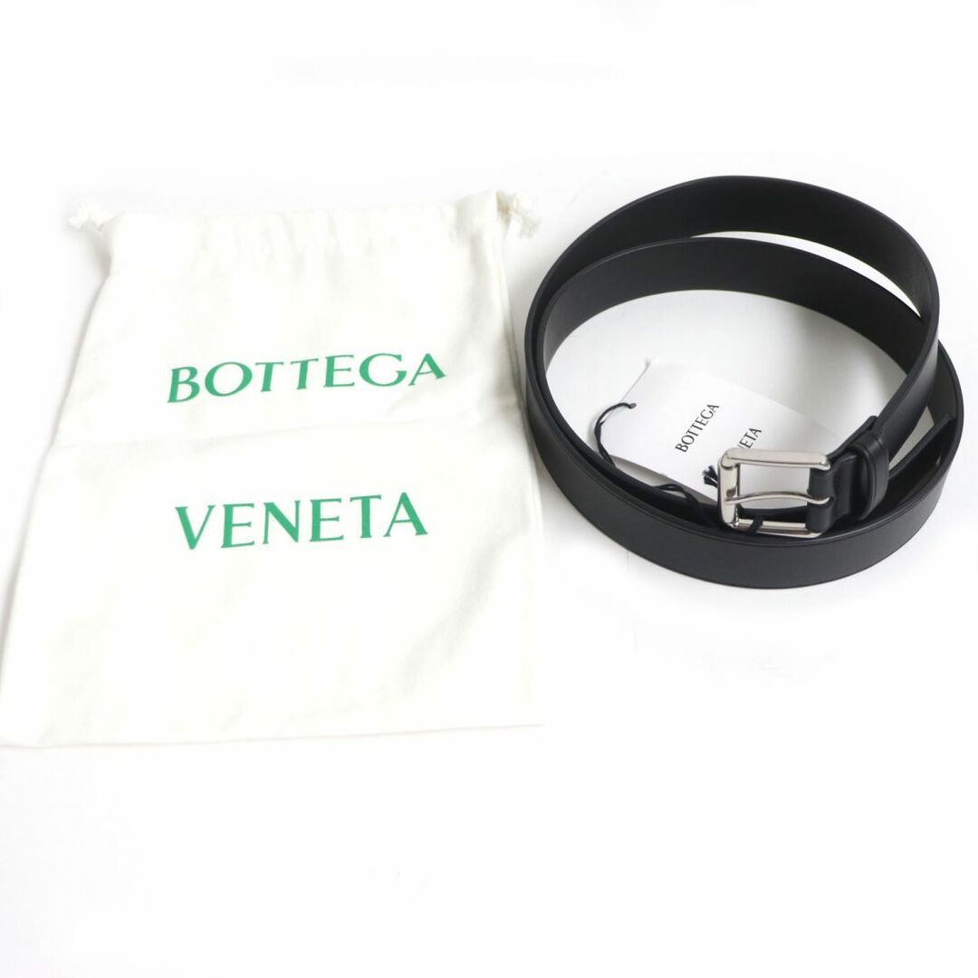 同梱不可】 BOTTEGA レザーベルト ポイントロック 黒 VENETA リール