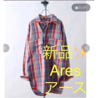 チャオパニックティピー(CIAOPANIC TYPY)の感謝sale❤️6965❤️新品✨Ares アース❤️チェックオーバーシャツ(シャツ)