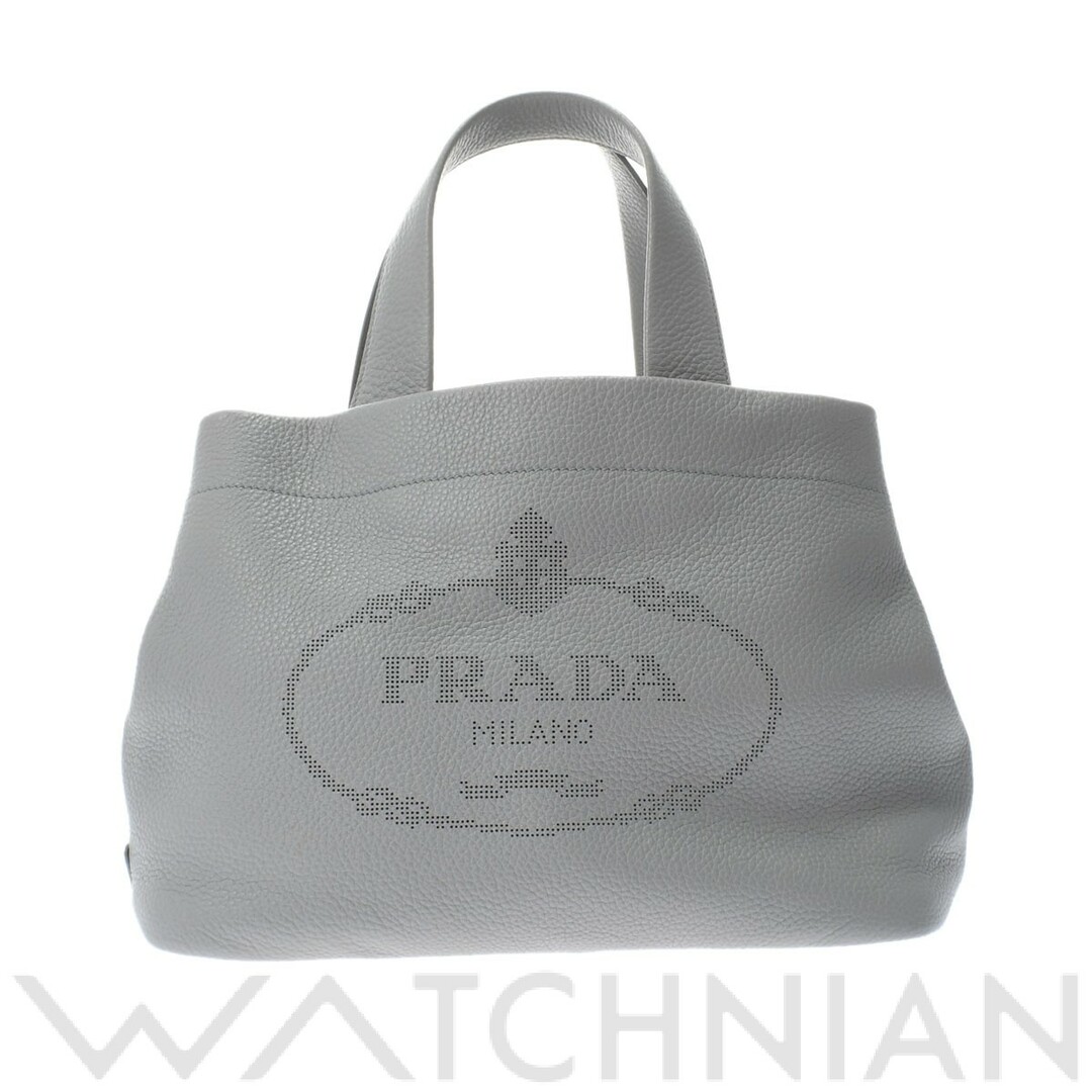 プラダ PRADA 1BG384 レディース ハンドバッグ グレー /ゴールド金具 ソフトカーフ