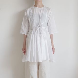 アーツアンドサイエンス(ARTS&SCIENCE)のkhadi and co　ジャムダニ織ドットカシュクールチュニック(シャツ/ブラウス(長袖/七分))