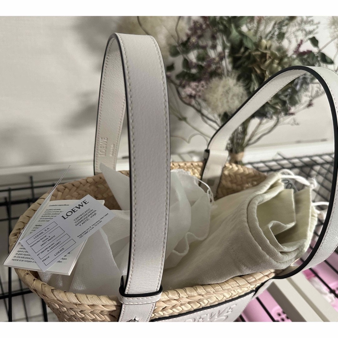 LOEWE - 【MOCHA様専用】ロエベ かごバッグ ホワイト スモールの通販