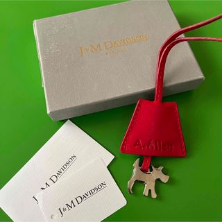 ジェイアンドエムデヴィッドソン(J&M DAVIDSON)のJ&M DAVIDSON パドロックカバー　レッド　ドッグ　チャーム(ハンドバッグ)