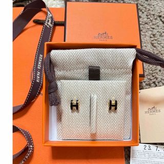 エルメス(Hermes)のレア✨HERMES ✨ポップアッシュ ミニ ピアス⭐︎ブラック(ピアス)