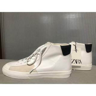 ザラ(ZARA)のZARA メンズ　レザースニーカー　44 新品　送料込(スニーカー)