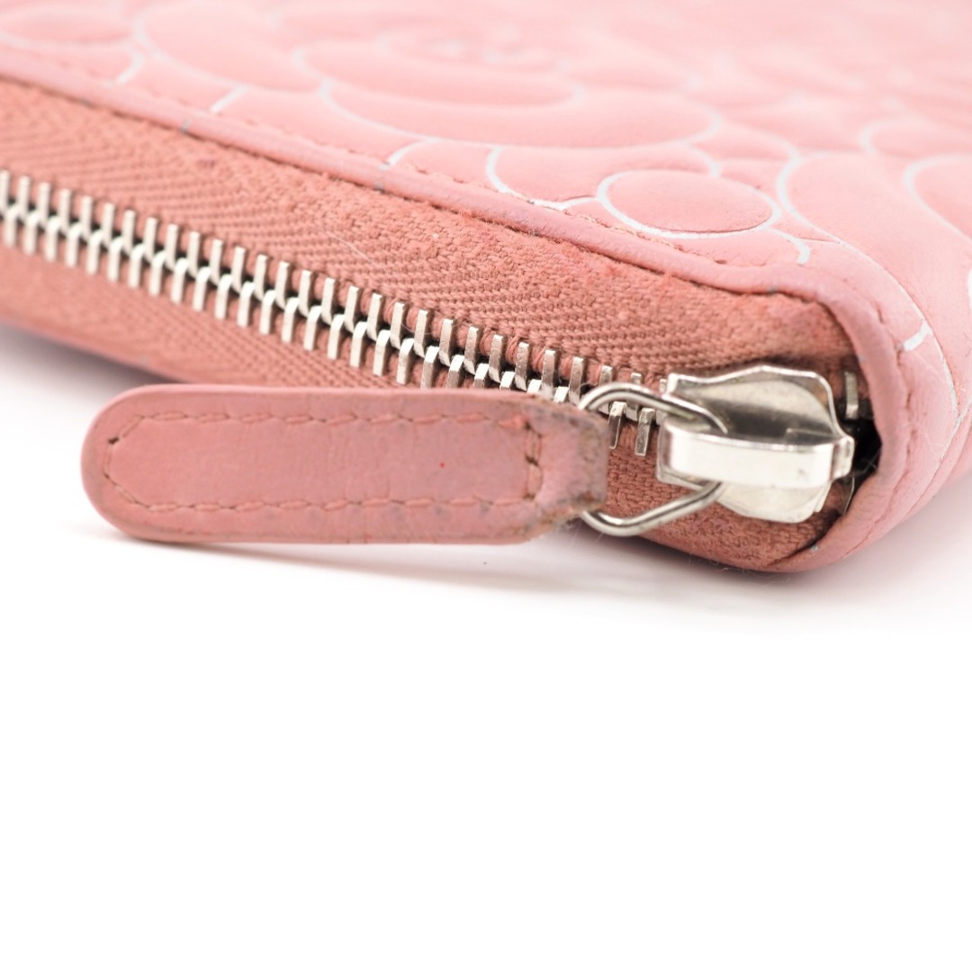 シャネル CHANEL 長財布 ココマーク カメリア ピンク - 財布