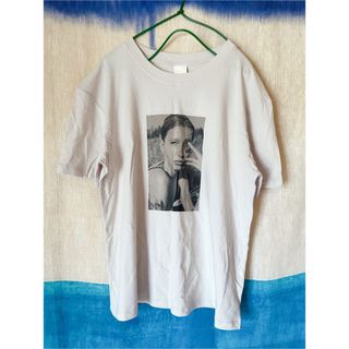 エイチアンドエム(H&M)のH&M 半袖 女性 プリント Tシャツ グレー コットン(Tシャツ/カットソー(半袖/袖なし))