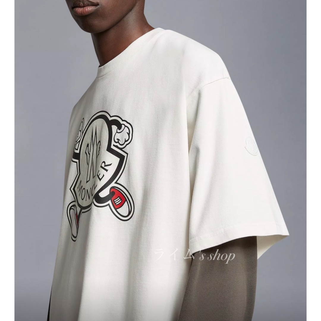 MONCLER - 【2023SS】MONCLER モンクレールロゴ Tシャツ ホワイト の