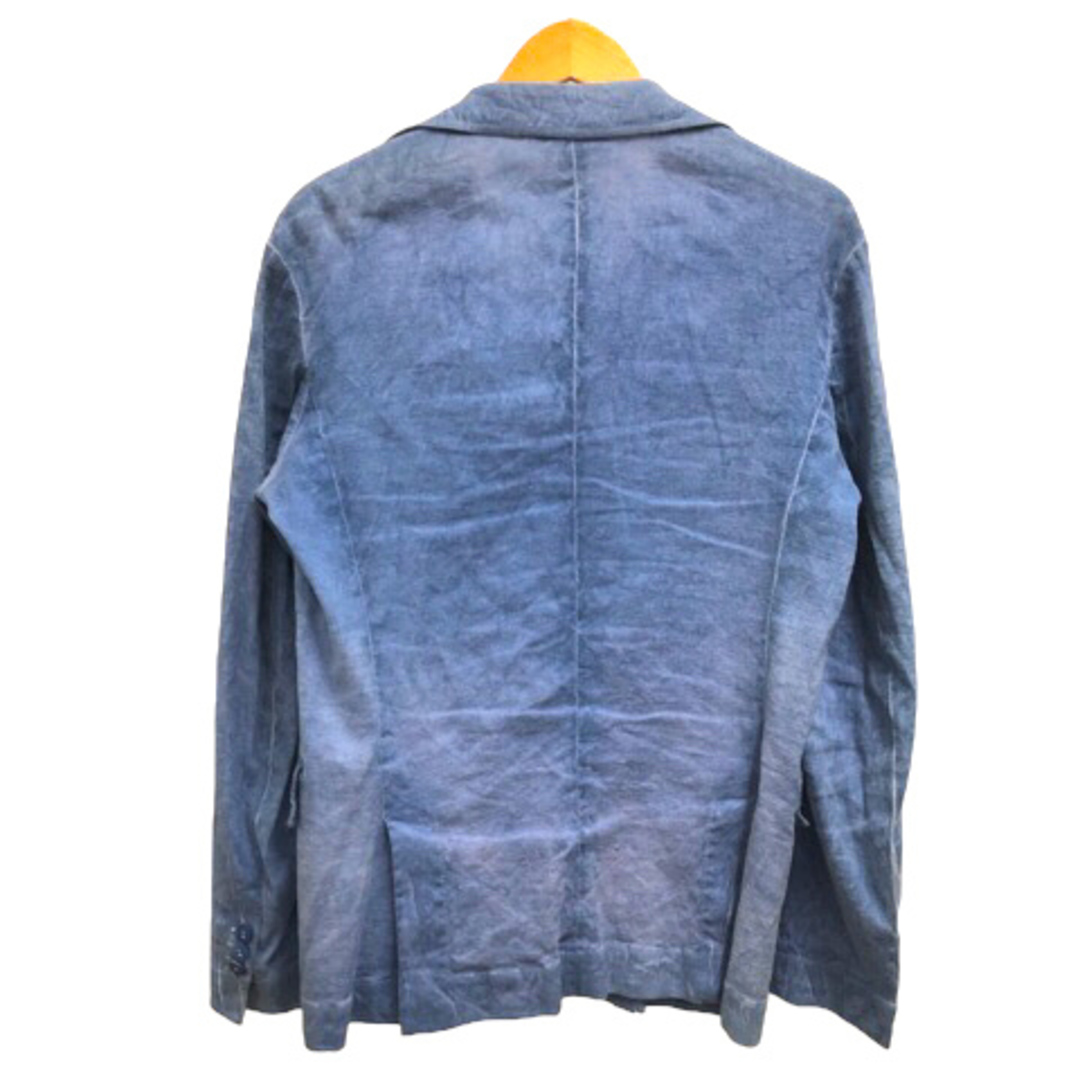other(アザー)のSTUDIO YPSILON テーラードジャケット 上着 リネン混 46 ブルー メンズのジャケット/アウター(テーラードジャケット)の商品写真