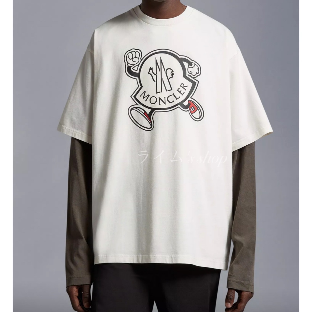 MONCLER】 モンクレールロゴ Tシャツ ホワイト の通販 by ライム MONCLER】 モンクレールロゴ Tシャツ ホワイト の通販 by ライム