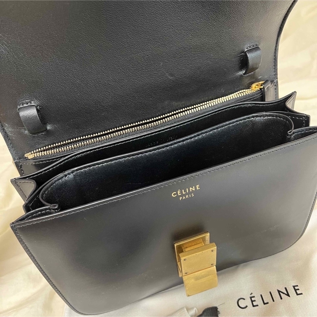 celine(セリーヌ)の◎お値下げ【フィービー期】セリーヌ　クラシックボックス　ミディアム　ブラック レディースのバッグ(ショルダーバッグ)の商品写真