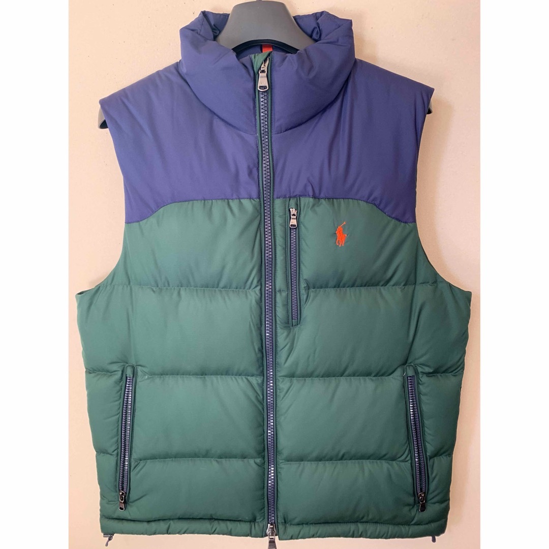 POLO RALPH LAUREN(ポロラルフローレン)のポロラルフローレン　グリーン・ブルー　バイカラーダウンベスト メンズのジャケット/アウター(ダウンベスト)の商品写真