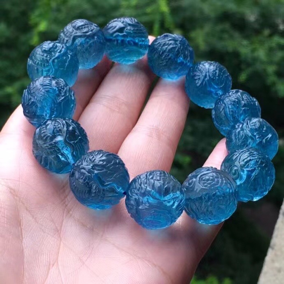 ⭐︎【天然】アクアマリン ブレスレット 18mm-