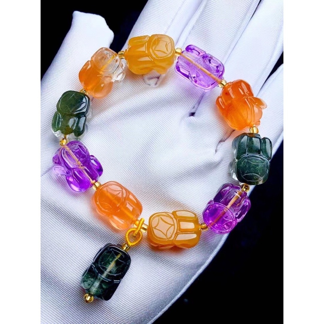 ⭐【天然】各種水晶 ブレスレット 44.92g-