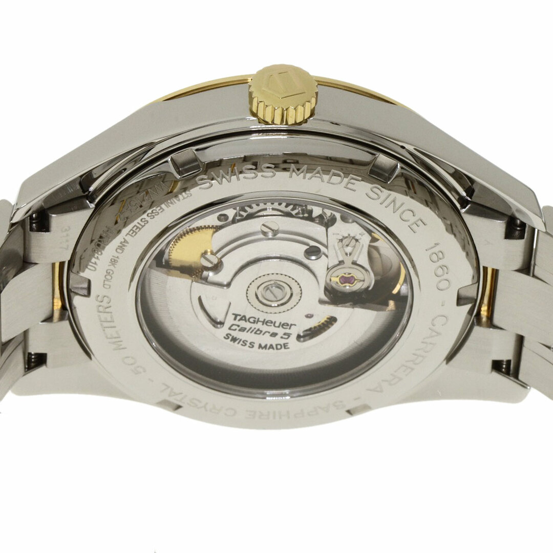 TAG HEUER WV215A-2 カレラ キャリバー5 デイト 腕時計 SS SSxK18YG メンズ