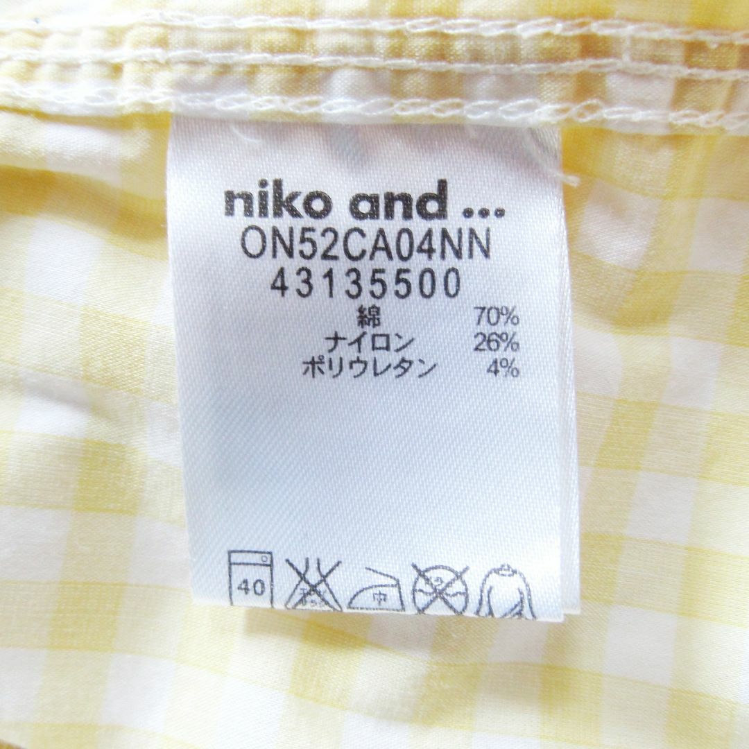 niko and...(ニコアンド)のniko and...　ニコアンド　ギンガムチェックロールアップシャツ レディースのトップス(シャツ/ブラウス(長袖/七分))の商品写真