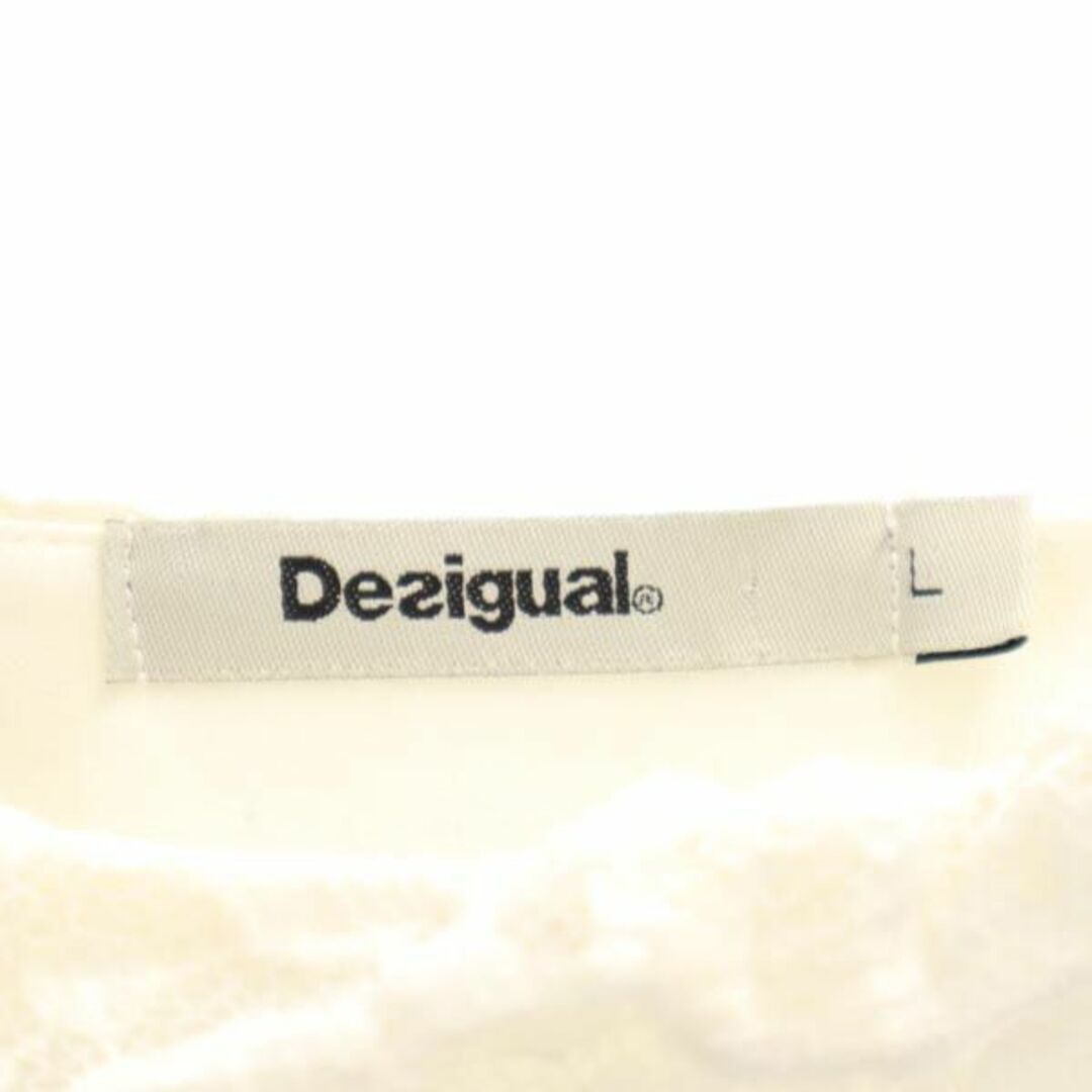 デジグアル 総レース 長袖 ワンピース L ホワイト Desigual レディース   【230728】 8