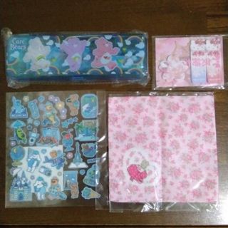 ケアベア(CareBears)のケアベア 筆箱 文房具セット キティ付箋 マロンクリームハンカチ(ペンケース/筆箱)