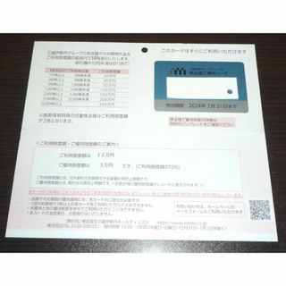 三越伊勢丹 株主優待 ご優待カード 限度30万(ショッピング)