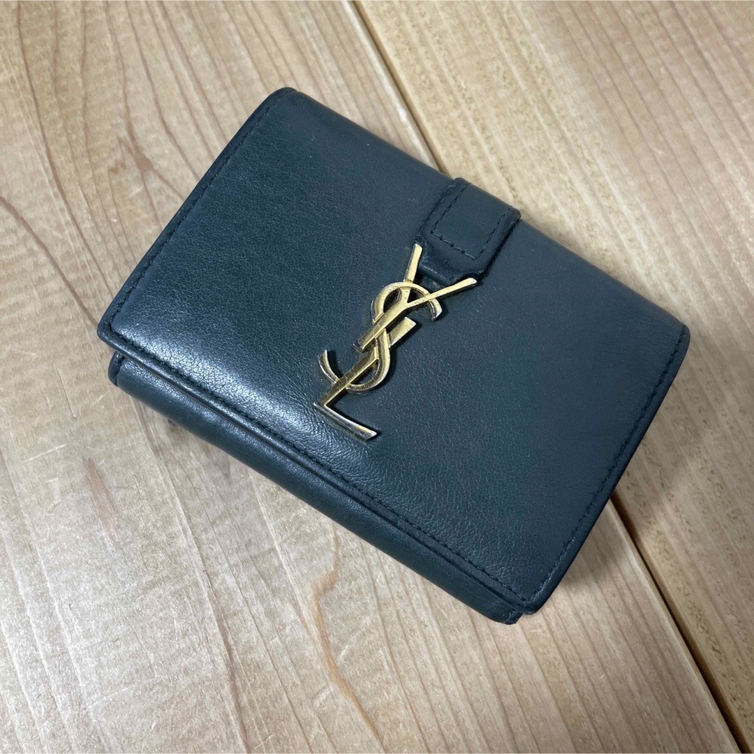 超特価】 MH835 SAINT 鑑定済み 三つ折り短財布 PARIS LAURENT 折り