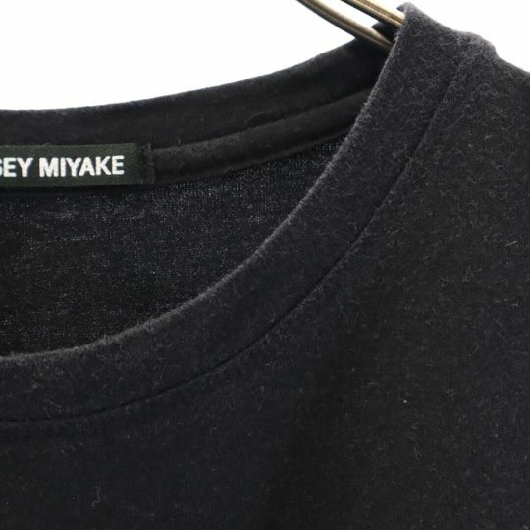 イッセイミヤケ 日本製 プリント 半袖 Tシャツ 2 ブラック系 ISSEY MIYAKE メンズ   【230728】 メール便可