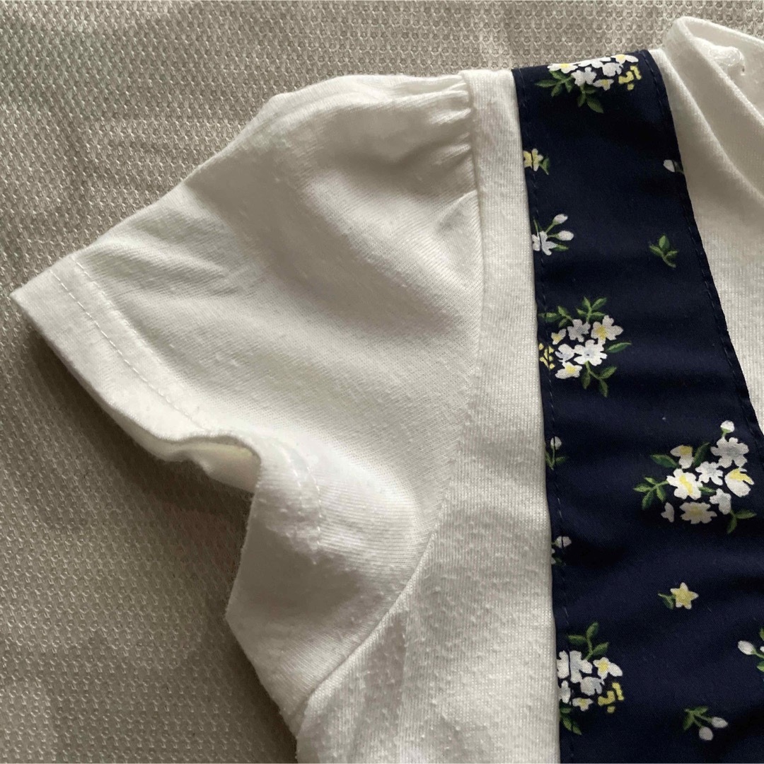 女の子 花柄ワンピース キッズ/ベビー/マタニティのキッズ服女の子用(90cm~)(ワンピース)の商品写真