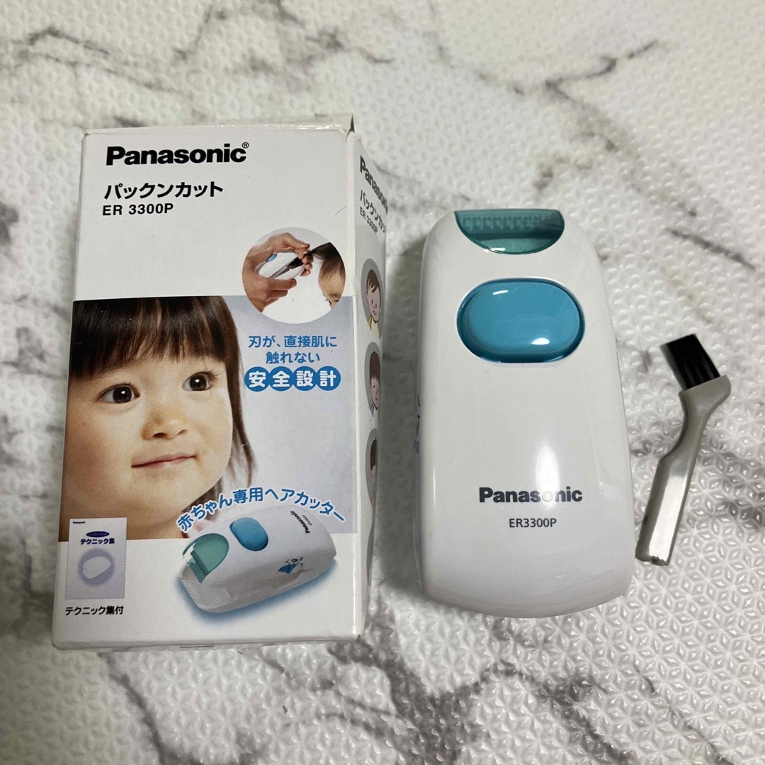 Panasonic(パナソニック)のパナソニック ヘアーカッター パックンカット 白 ER3300P-W  1セット キッズ/ベビー/マタニティの洗浄/衛生用品(散髪バサミ)の商品写真