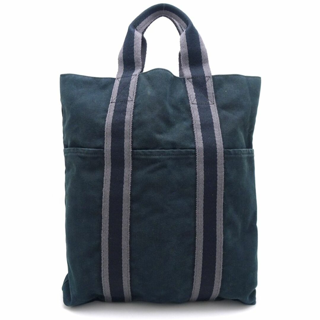 エルメス HERMES フールトゥカバス ハンドバッグ キャンバス ブラック