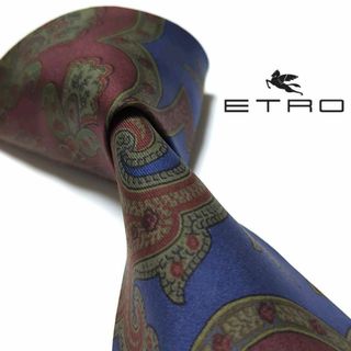 エトロ(ETRO)のエトロ　ネクタイ　人気ペイズリー柄　総柄　高級シルク　古着コーデ　イタリア製(ネクタイ)