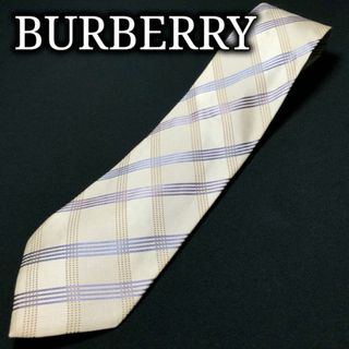 バーバリー(BURBERRY)のバーバリー チェック オフホワイト ネクタイ A106-U21(ネクタイ)