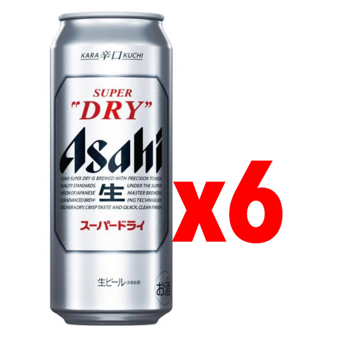 新・辛口<生>ビール]アサヒ スーパードライ 缶:ビール 500ml×6本