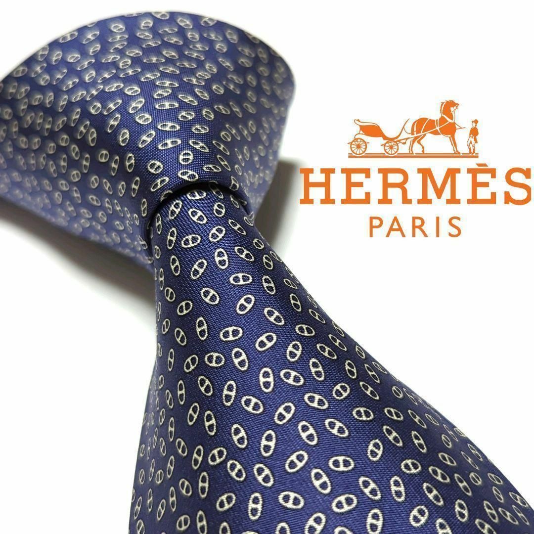 Hermes   エルメス ネクタイ シェーヌダンクル 小紋 ハイブランド 高級