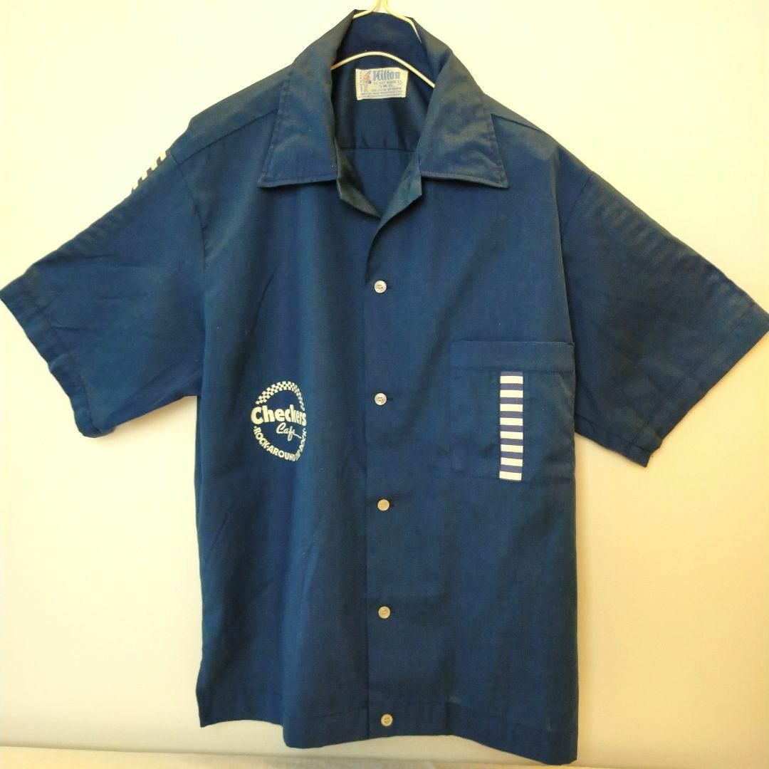HILTON(ヒルトン) 70s USA製 青タグ ボウリングシャツ メンズ