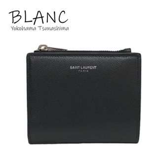 サンローラン(Saint Laurent)の【送料無料】【極美品】サンローラン パリ 二つ折り財布 ウォレット レザー ブラック 556260 SAINT LAURENT 横浜BLANC(折り財布)