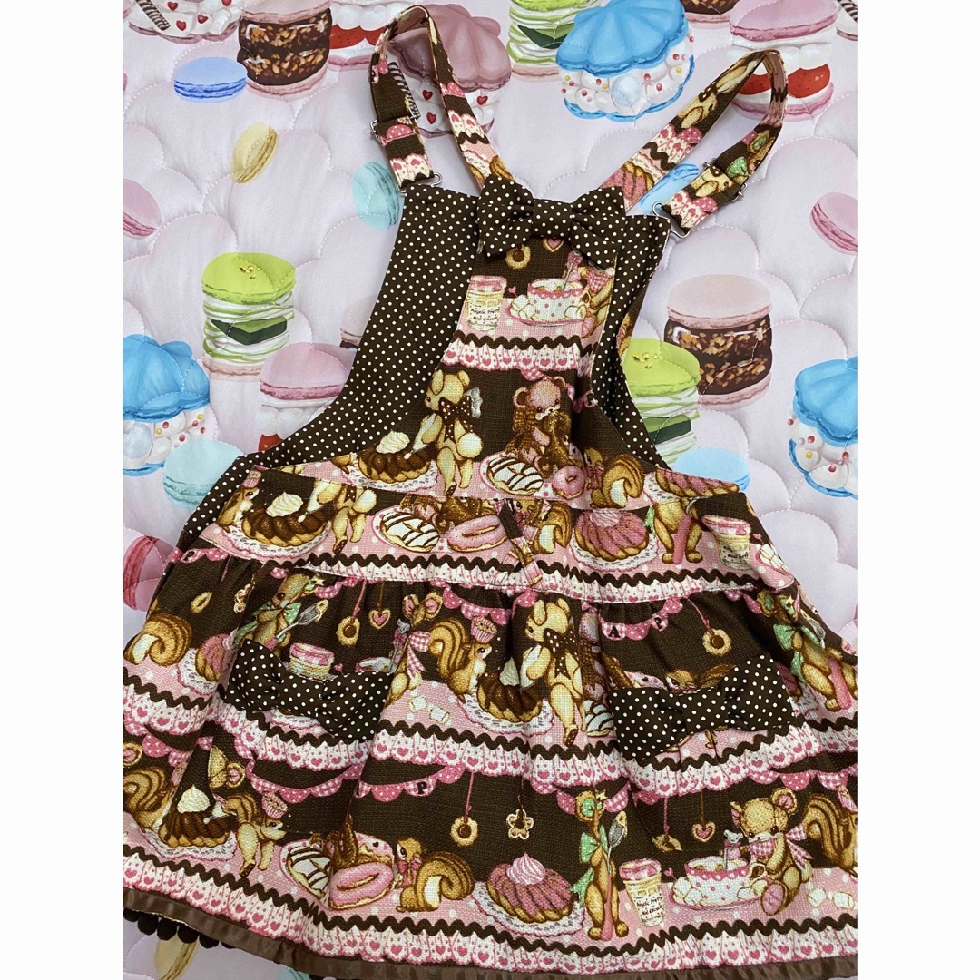 Angelic Pretty(アンジェリックプリティー)のAngelic Pretty Little Bear's Cafeサロペット レディースのパンツ(サロペット/オーバーオール)の商品写真