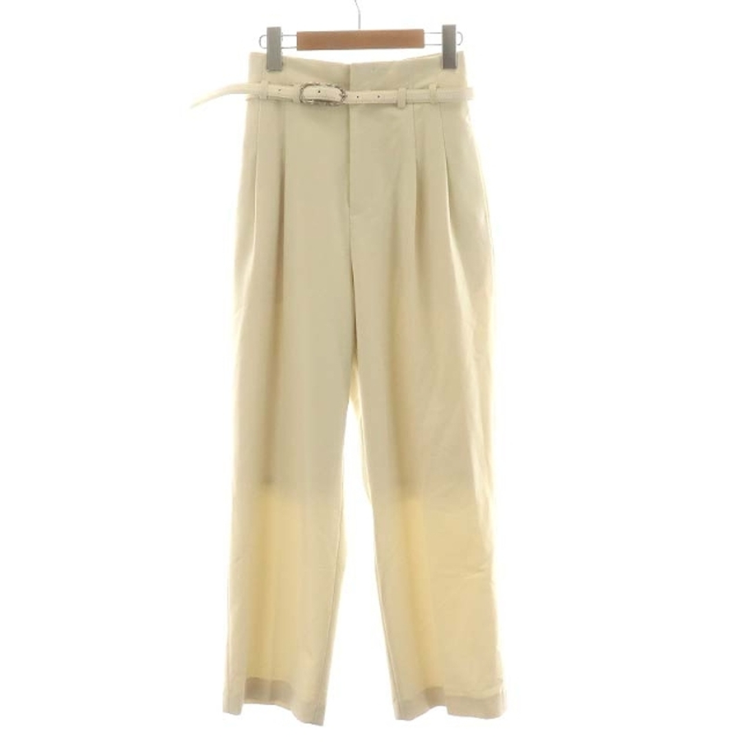 アメリヴィンテージ 21SS ワイドパンツ ベルト付き S アイボリー | フリマアプリ ラクマ