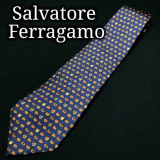 サルヴァトーレフェラガモ(Salvatore Ferragamo)のフェラガモ 鳥と卵 ネイビー ネクタイ A106-V05(ネクタイ)