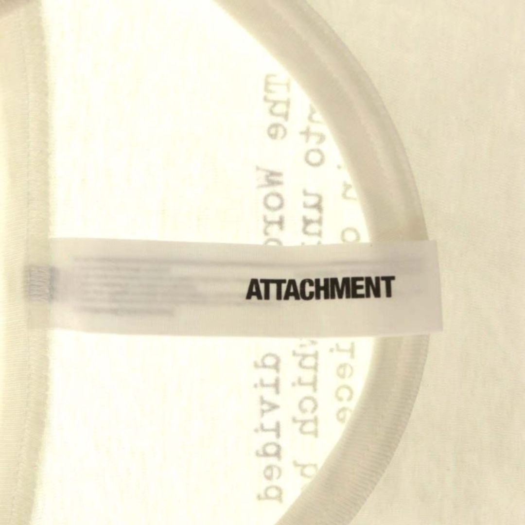 ATTACHIMENT(アタッチメント)のアタッチメント Tシャツ カットソー 長袖 バックプリント 2 白 黒 ホワイト メンズのトップス(Tシャツ/カットソー(七分/長袖))の商品写真