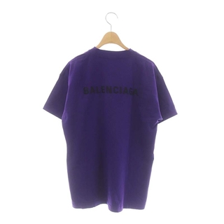 バレンシアガ ロゴ刺繍 Tシャツ カットソー 半袖 XS 紫 615965