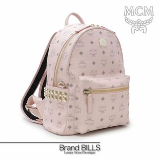 エムシーエム(MCM)の未使用品 エムシーエム ヴィセトス サイドスタッズ バックパック ピンク リュク(リュック/バックパック)