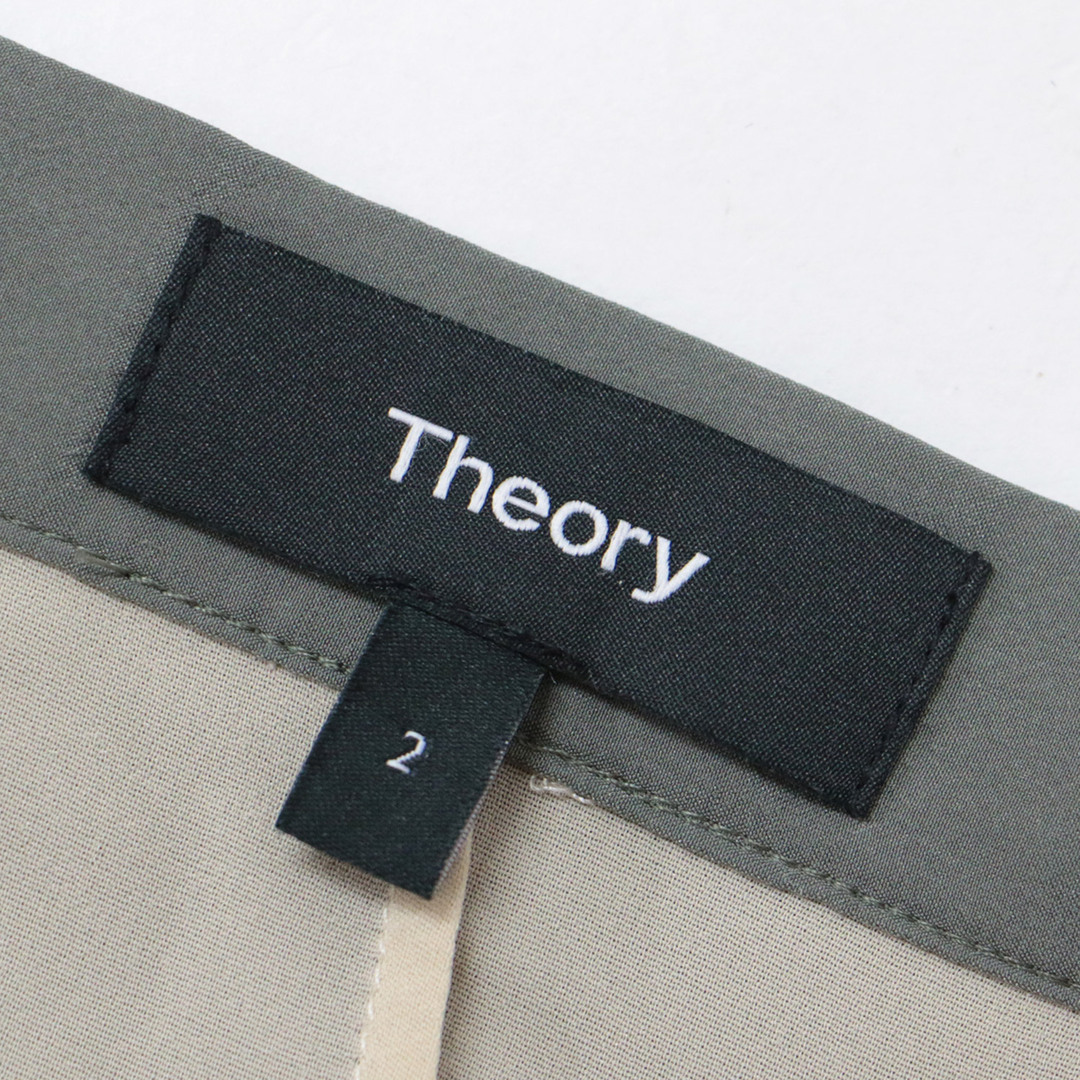 theory(セオリー)のtheory セオリー スカート ボトムス カーキ 2(M) ロング マキシ フレア アシンメトリー 光沢 シルク 絹 おしゃれ シンプル 無地 きれいめ 大人女子 ブランド 上品 ベーシック オフィスカジュアル 着回し Aライン フェミニン【レディース】【中古】【美品】 レディースのスカート(ロングスカート)の商品写真