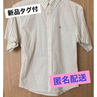 アーノルドパーマー(Arnold Palmer)の新品⭐️リネンミックス ストライプ リラックス シェア 半袖 シャツ(シャツ)