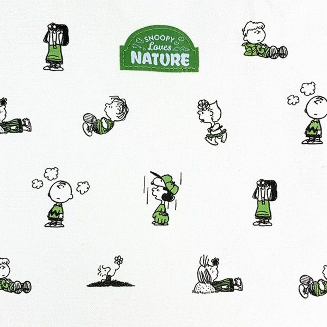 スヌーピー Nature スクエアトート トートバッグ かばん グリーン 1