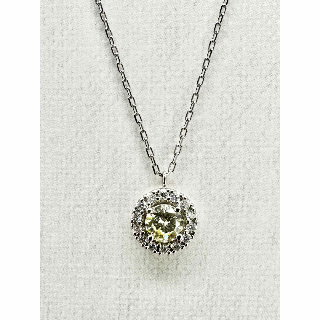 1点もの❗️Pt950 ライトイエローダイヤ 0.265ct ペンダント 1点もの❗️Pt950 ライトイエローダイヤ 0.265ct ペンダント