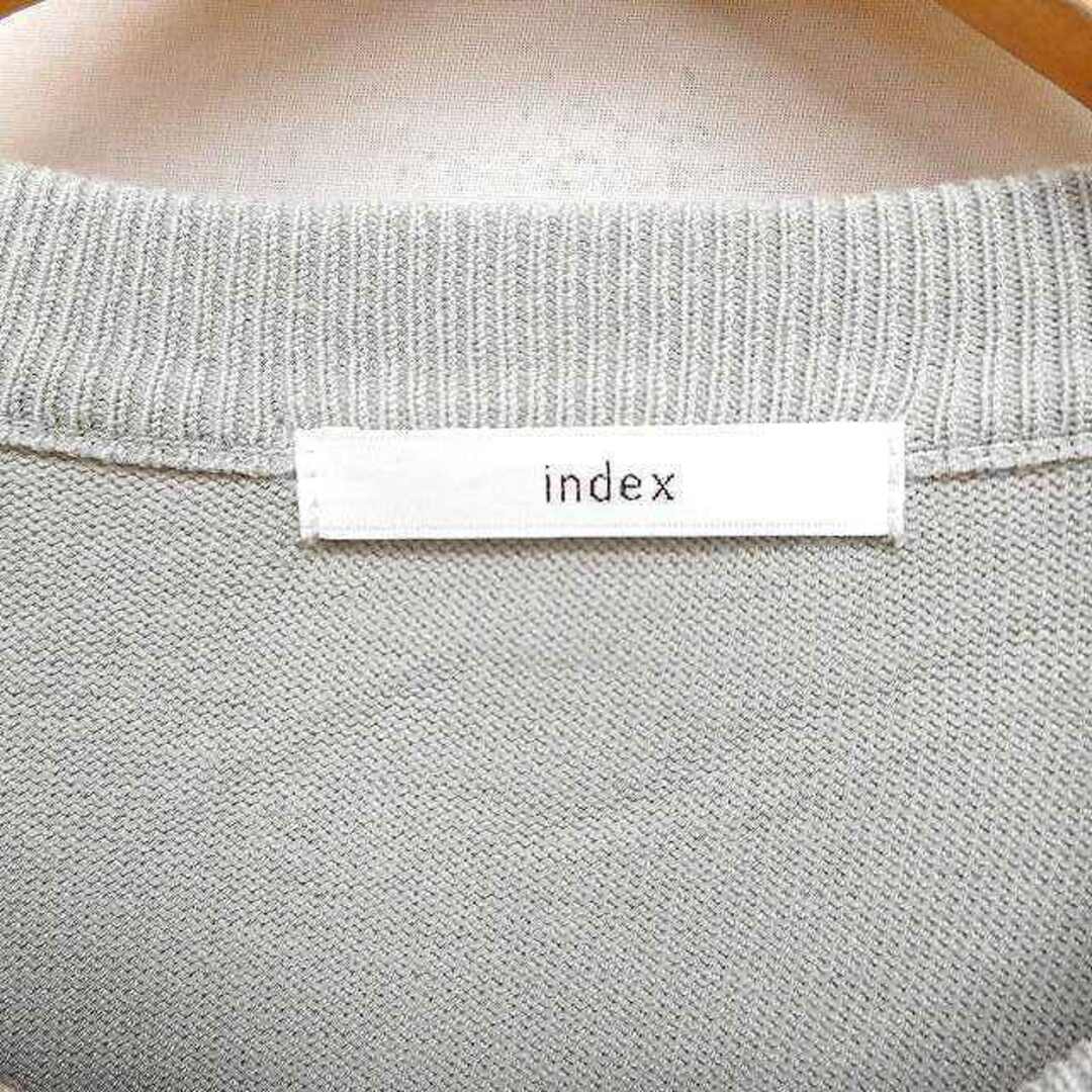 INDEX(インデックス)のインデックス INDEX ショルダーカット ニット セーター 長袖 切替リブ M レディースのトップス(ニット/セーター)の商品写真