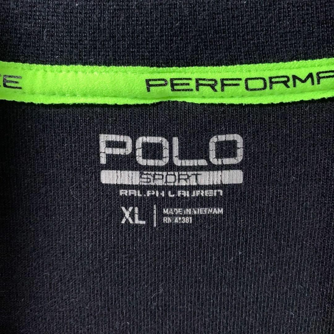 POLO RALPH LAUREN(ポロラルフローレン)のポロスポーツ ラルフローレン トラックジャケット ジャージ 黒 蛍光 XL メンズのトップス(ジャージ)の商品写真